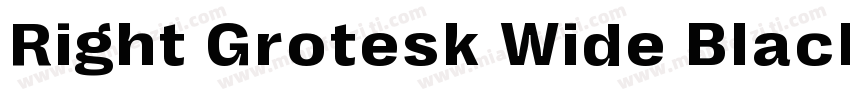 Right Grotesk Wide Black字体转换